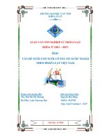 vấn đề nuôi con nuôi có yếu tố nước ngoài theo pháp luật việt nam