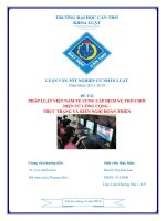 pháp luật việt nam về cung cấp dịch vụ trò chơi điện tử công cộng  thực trạng và kiến nghị hoàn thiện