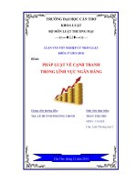 pháp luật về cạnh tranh trong lĩnh vực ngân hàng