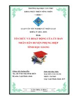 tổ chức và hoạt động của ủy ban nhân dân huyện phụng hiệp tỉnh hậu giang