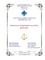 pháp luật về hợp đồng gia công hàng hóa
