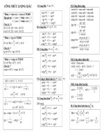 CÔNG THỨC LƯỢNG GIÁC (full) 