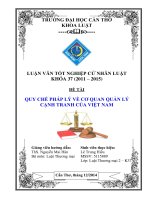 quy chế pháp lý về cơ quan quản lý cạnh tranh của việt nam