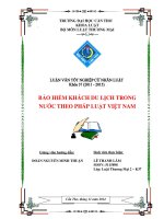 bảo hiểm khách du lịch trong nước theo pháp luật việt nam