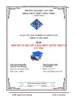 đề tài: mối quan hệ giữa đại biểu quốc hội và  cử tri