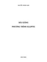 bài giảng phương trình elliptic cho học viên cao học
