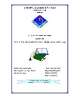 xử lý tài sản cầm cố theo pháp luật việt nam