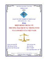 hiệp định chung về thương mại dịch vụ trong wto và cam kết của việt nam