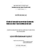 Tổ chức kế toán quản trị chi phí vận tải hàng hóa trong các công ty vận tải đường bộ việt nam