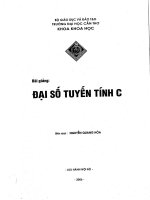 bài giảng  Đại số tuyến tính c