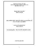 đặc điểm tiểu thuyết sông lạc đường về của vũ đức sao biển