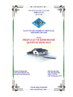 đề tài pháp luật về kinh doanh quyền sử dụng đất