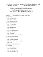 ĐỀ CƯƠNG ÔN THI ĐẦU VÀO CAO HỌC NGÀNH : HỆ THỐNG THÔNG TIN MÔN THI: CẤU TRÚC DỮ LIỆU VÀ GIẢI THUẬT