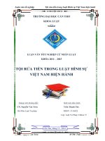 tội rửa tiền trong luật hình sự việt nam hiện hành