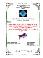 cấp giấy chứng nhận quyền sử dụng đất, quyền sở hữu nhà ở và tài sản khác gắn liền với đất cho hộ gia đình, cá nhân  lý luận và thực tiễn