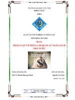 pháp luật về phân cấp quản lý ngân sách nhà nước