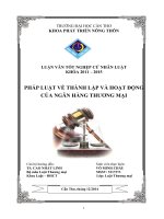 pháp luật về thành lập và hoạt động của ngân hàng thương mại