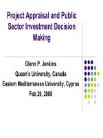 Project appraisal and public sector investment decision making