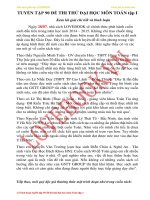 Trích đoạn tuyển tập 90 đề thi thử đại học kèm lời giải chi tiết và bình luận môn toán tập 1