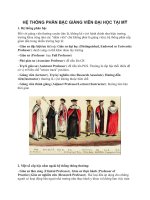 HỆ THỐNG PHÂN bậc GIẢNG VIÊN đại học tại mỹ