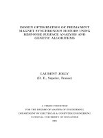 Design optimization of permanent magnet synchronous motors using response surface analysis and genetic algorithm