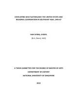 THE UNITED STATES AND REGIONAL COOPERATION IN SOUTHEAST ASIA, 1945 67