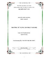 trường từ vựng ẩm thực nam bộ