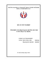 TÌM HIỂU về NHẬN DẠNG ĐƯỜNG đi CHO ô tô CHẠY tự ĐỘNG 