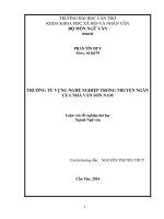 trường từ vựng nghề nghiệp trong truyện ngắn của nhà văn sơn nam
