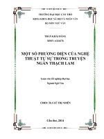 một số phương diện của nghệ thuật tự sự trong truyện ngắn thạch lam
