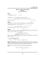 Lời giải đề thi KSTN môn toán 2010 