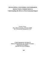 Developing countries and emission reduction commitments   understanding the drivers of environmental impact