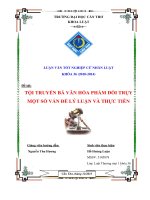 tội truyền bá văn hóa phẩm đồi trụy một số vấn đề lý luận và thực tiễn