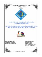 đề tài: xung đột pháp luật và giải quyết xung đột pháp luật bằng quy phạm xung đột