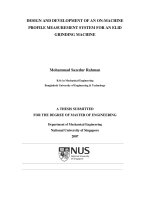 Design and development of an on machine profile measurement system for an ELID grinding machine