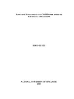 Design and development of a CMOS power amplifier for digital applications
