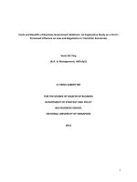 Costs and benefits of business government relations an explorative study on a firm¿s perceived influence on law and regulation in transition economies