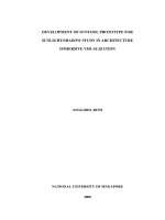 Development of suntool prototype for sunlight shadow study in architecture immersive visualization