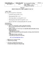 BÀI SỐ 7 PHÂN TÍCH SỬA CHỮA KHỐI VI XỬ LÝ