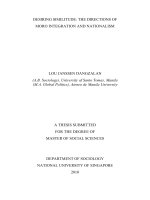 The directions of moro integration and nationalism