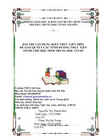 BÀI dự THI vận DỤNG  KIẾN THỨC LIÊN môn để GIẢI QUYẾT các TÌNH HUỐNG THỰC TIỄN tên tình huống bánh kẹo xuất xứ từ trung quốc  