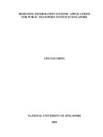 Designing information systems applications for public transport system in singapore