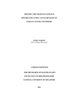 Defining the pakistani nation in history education an examination of pakistan studies textbooks
