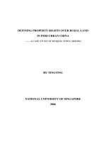 Defining property rights over rural land in peri urban china   a case study of beiqijia town, beijing