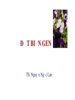 Giáo trình sinh học phân tử Đột biến gen
