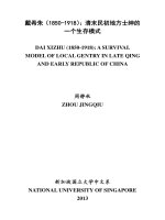 A survival model of local gentry in late qing and early republic of china