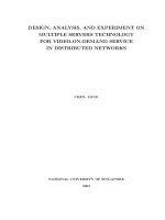 Design, analysis, and experiment on multiple servers technology for video on demand service in distributed networks