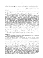 giá trị nồng độ nt pro bnp trong dự báo bệnh cơ tim đái tháo đường 