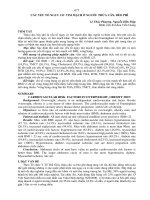 các yếu tố nguy cơ tim mạch ở người thừa cân béo phì 