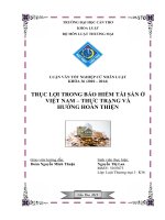 trục lợi trong bảo hiểm tài sản ở việt nam – thực trạng và hướng hoàn thiện